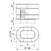 Ovalus kibirkščių gaudiklis-deflektorius DN 100/200 (AISI-304) SO-3015-2000-000-121-V